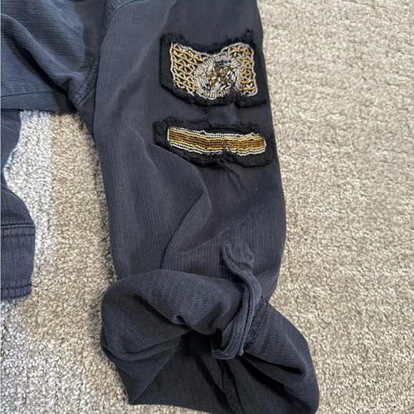 Torrid Denim twill Military Jacket black Jean Zip Coat woman’s 2 - Picture 4 of 11